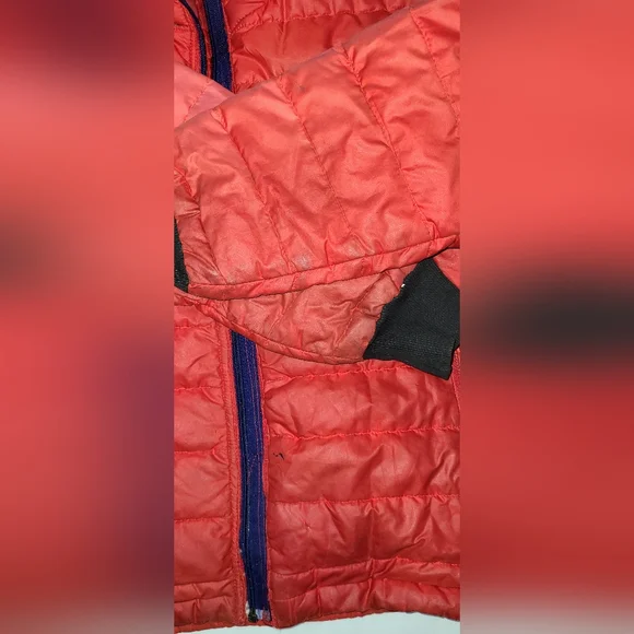 Patagonia Red Quilted Puffer Jacket Coat Boy Sz Large - Picture 7 of 8